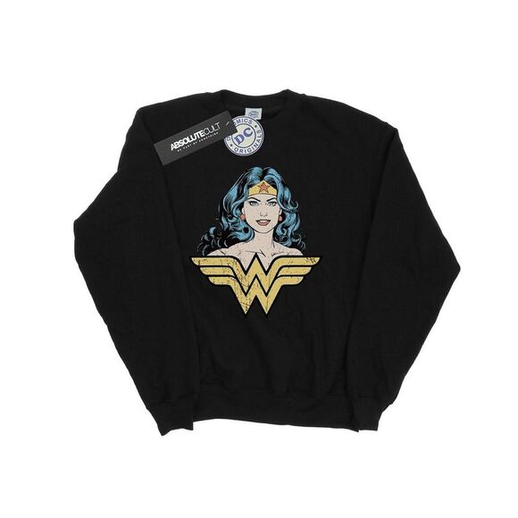 DC Comics Girls Wonder Woman Gaze Sweatshirt / Black